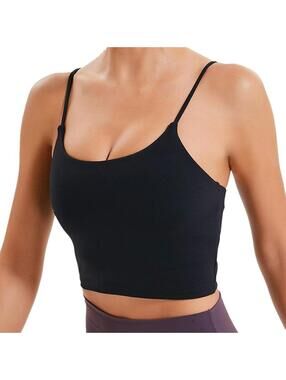 Lemedy Women Padded Sports Bra Fitness Workout Running Shirts Yoga Tank Top